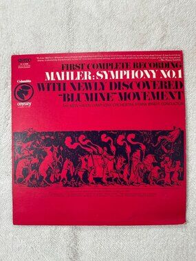 Mahler Symphony No 1 In D Major With Newly Discovered Blumine Movement LP 33 RPM